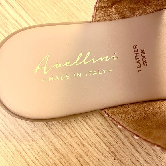 Avellini Made in Italy Braided Band Sandals Women Size 8 in Tan - Picture 6 of 11